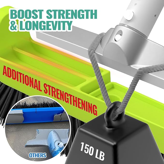 18" Pool Brush Head for Cleaning Swimming Pool Walls, Curved Ends