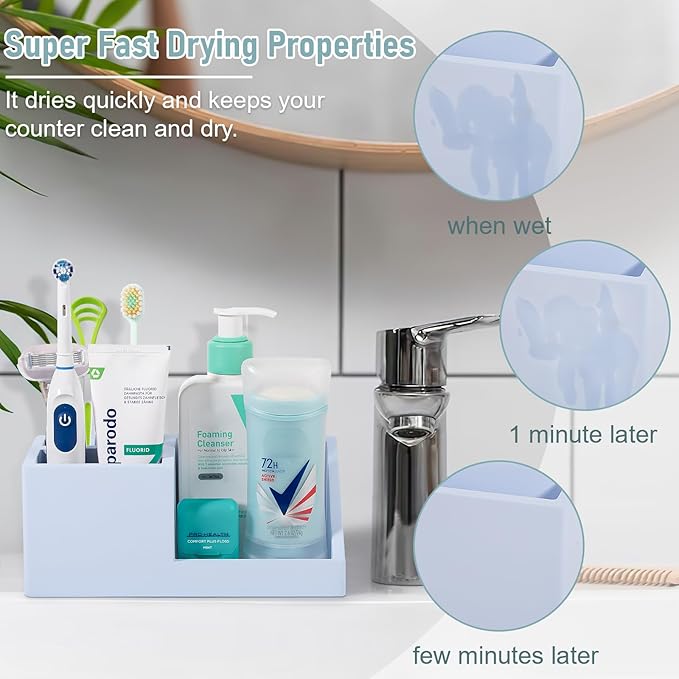 Diatomite Toothbrush Holders for Bathrooms, Quick Dry Electric Tooth Brush and