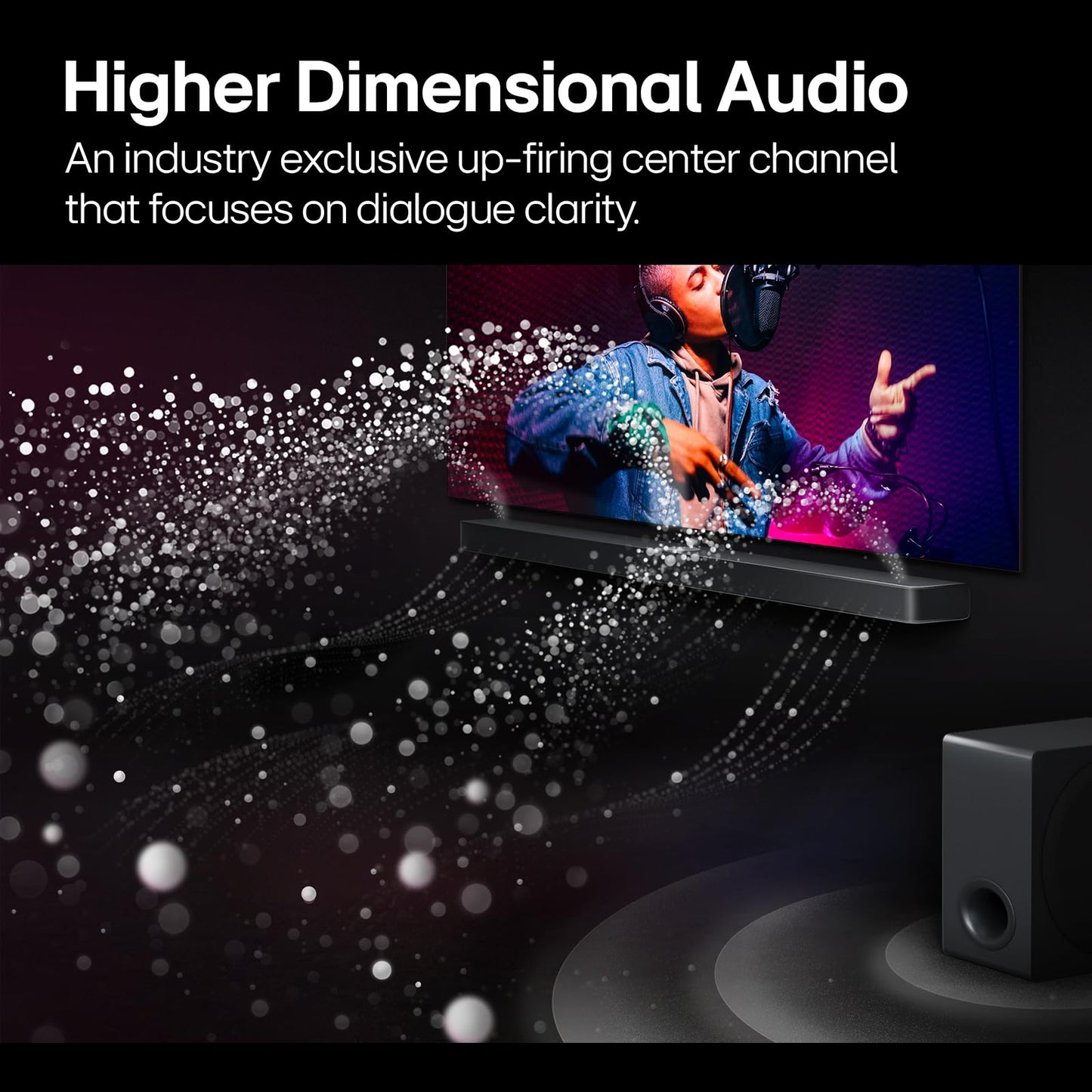 LG S95TR 9.1.5-Channel OLED evo TV Matching Home Theater Soundbar with Rear Surround Speakers and Wireless Subwoofer, Wow Orchestra, Dolby Atmos, WOWCAST Built-in