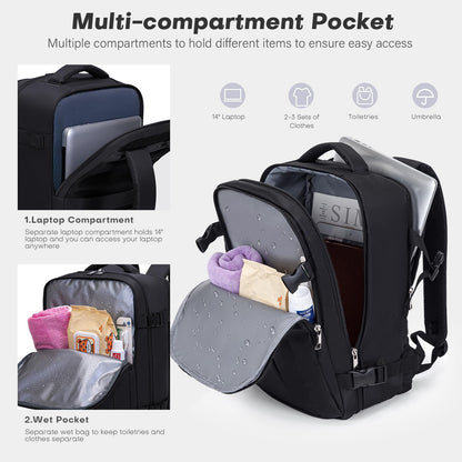 Xkdoai for Ryanair Cabin Bags 40x20x25, Underseat Cabin Bag Travel Bag Hand Luggage Bag Travel Backpack Cabin Size Carry-ons Cabin Backpack Flight Bag for Travelling