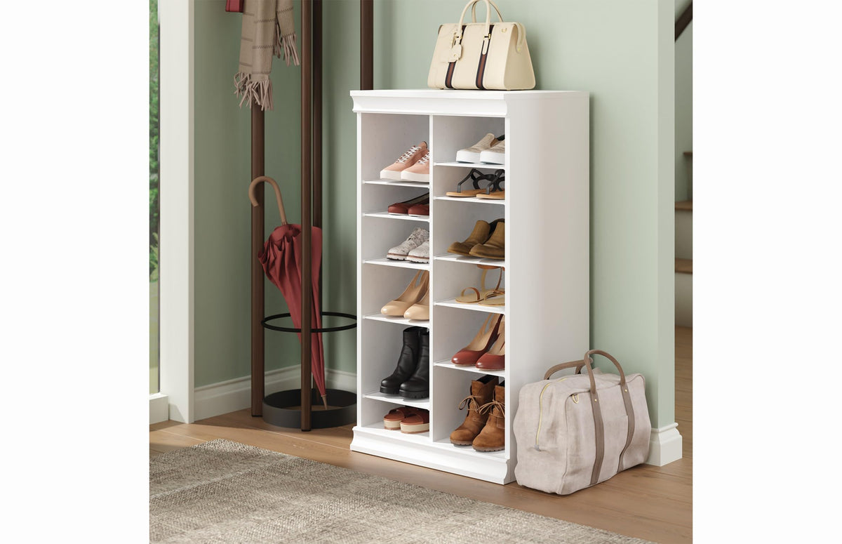 ClosetMaid Modular Adjustable Divided Storage Shelving Unit Organizer, 15.94-Inch D x 40.3-Inch H x 21.38-Inch W, White