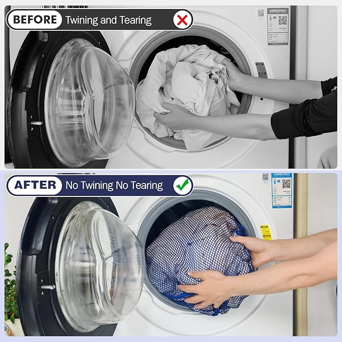 3Pcs Mesh Laundry Bags Washing Machine Mesh Wash Bags Jumbo