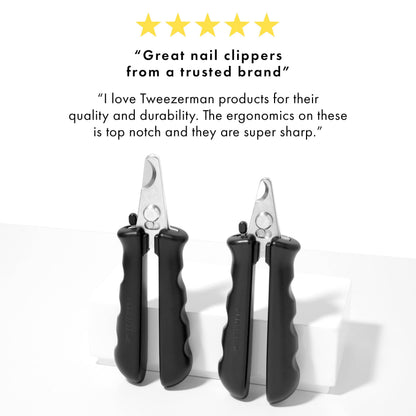 Tweezerman Large Nail Clippers for Dogs & Cats, Manual Professional Cat & Dog Nail Trimmer with Ergonomic Handle