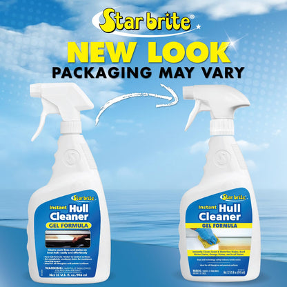 STAR BRITE Instant Hull Cleaner - 32 Oz Gel Spray - Easily Remove Stains, Scum Lines & Grime on Boat Hulls, Fiberglass, Plastic & Painted Surfaces (096132)