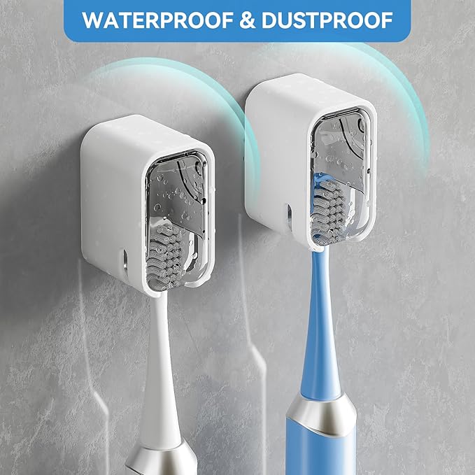 Toothbrush Holders for Bathroom【Innovation Single Slot Design】 2PCS Toothbrush