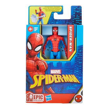 Marvel Epic Hero Series Classic Spider-Man Action Figure, 4-Inch Small Toy, With Accessory, Marvel Action Figures for Kids Ages 4 and Up, Medium