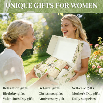 HUUOKOB Self Care Gifts Get Well Soon Baskets for Women, Thoughtful Easter Mother’s Day Birthday Premium Spa & Sympathy Basket for Mom Best Friend Sister