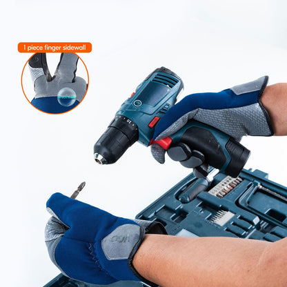 Vgo... Utility Work Gloves Super Grip Touchscreen with Silicone Palm, Mechanics Gloves Light Duty for Warehouse Delivery Mechanics Multipurpose