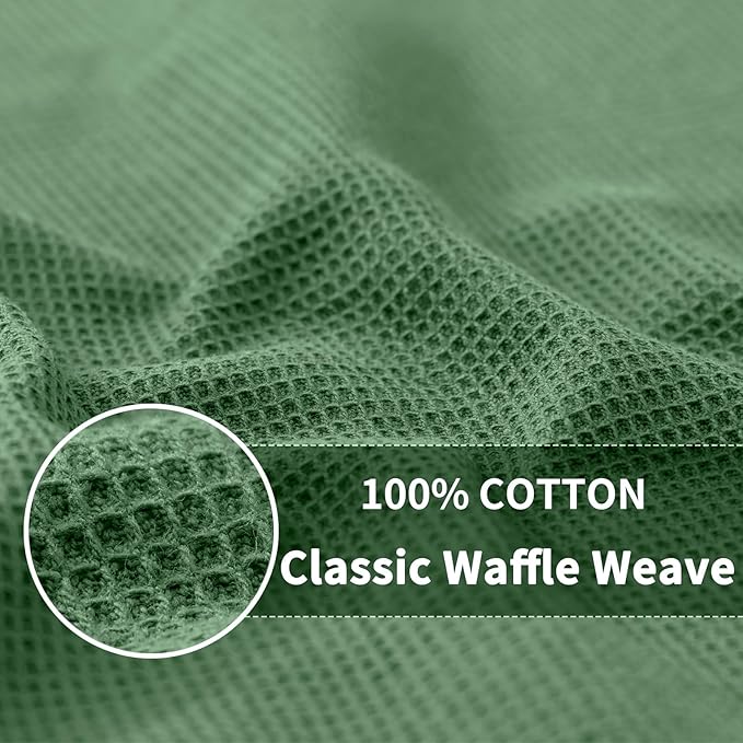 Homaxy 100% Cotton Waffle Weave Kitchen Towels