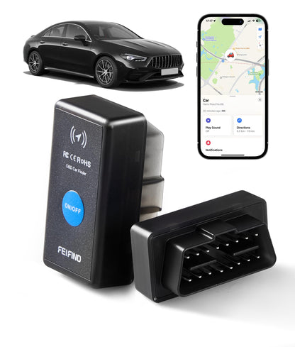 FEIFIND Mini GPS Tracker for Vehicles No Monthly Fee/No Subscription, Hidden Tracker Device for Vehicles, MFi Certified Car Tracker with Find My(iOS Only), Global Tracking