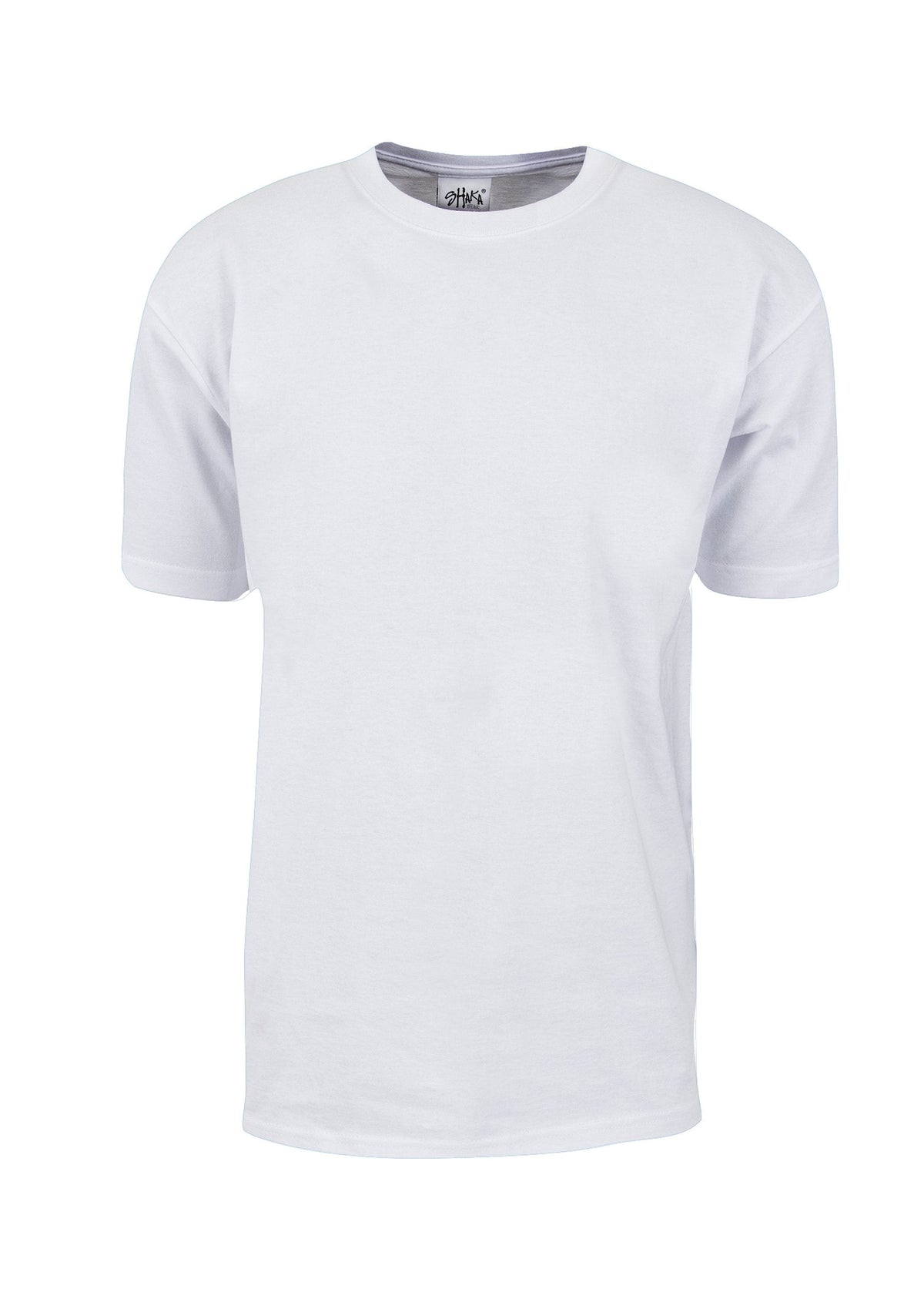 Shaka Wear Men's T Shirt – Max Heavyweight Cotton Short Sleeve Crew Neck Plain Tee Top Tshirts Regular Big Tall Size MHS01 White 1X-T