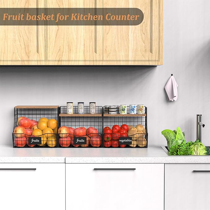 3 Pack Fruit Basket for Kitchen