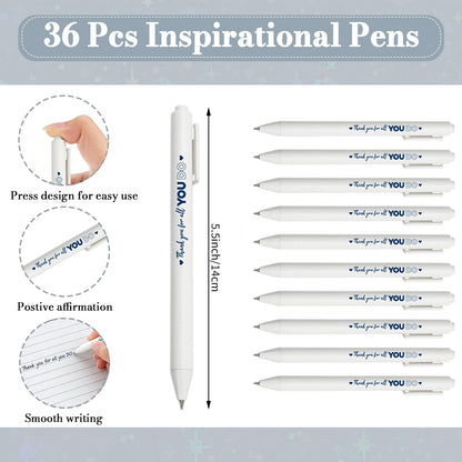 180 Pcs Employee Appreciation Gifts Bulk - 36 Set Bulk Thank You Office Gifts with Pocket Notebook, Bookmark, Organza Bag, Pen-Suitable for Colleagues, Teachers Team Appreciation Gift Christmas Gift
