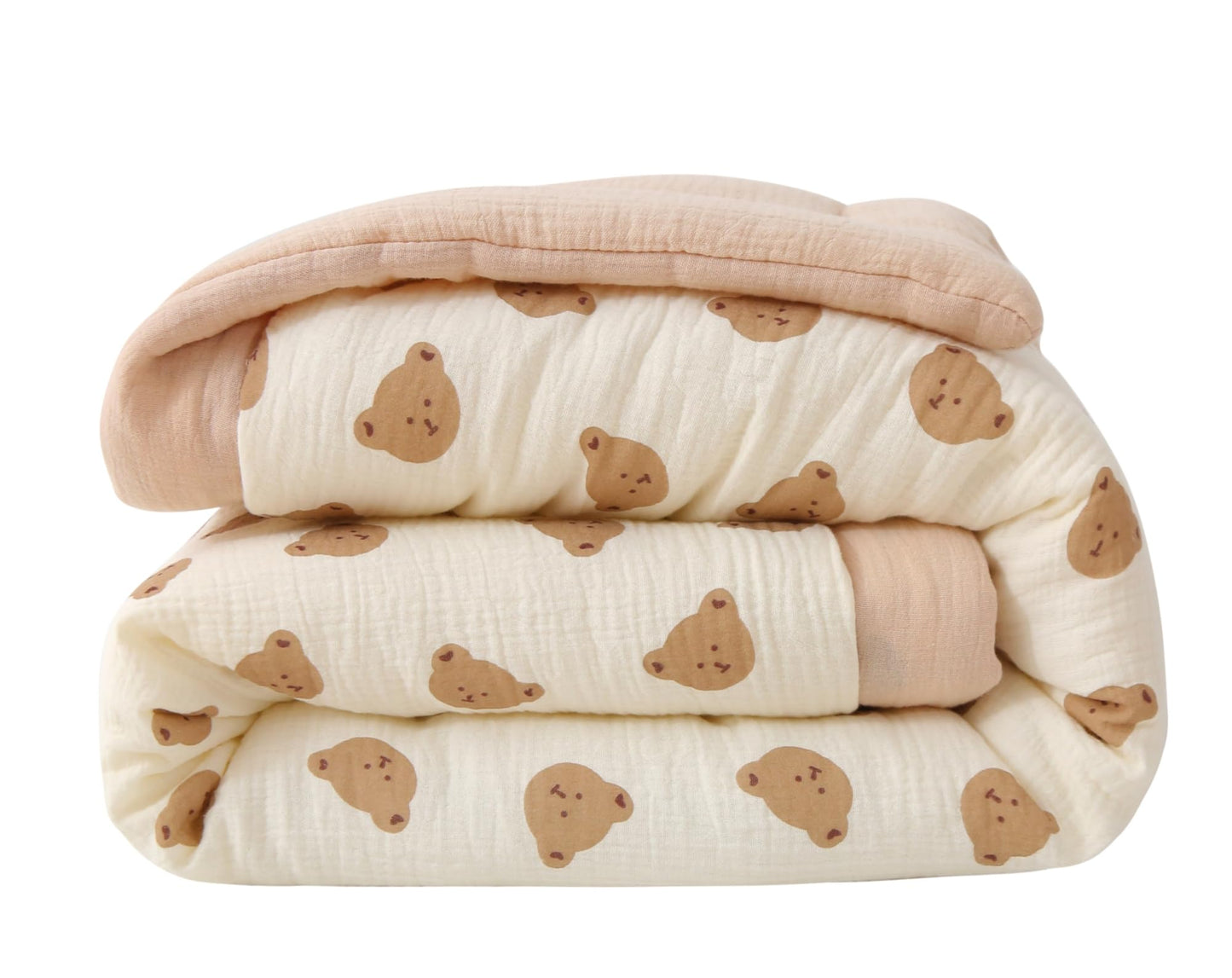 CLoucl Cotton Muslin Toddler Comforter/Quilt,Ultra Soft & Breathble Muslin Toddler Blanket,All Season Baby Blankets for Boys and Girls, Machine Washable,41"x48"