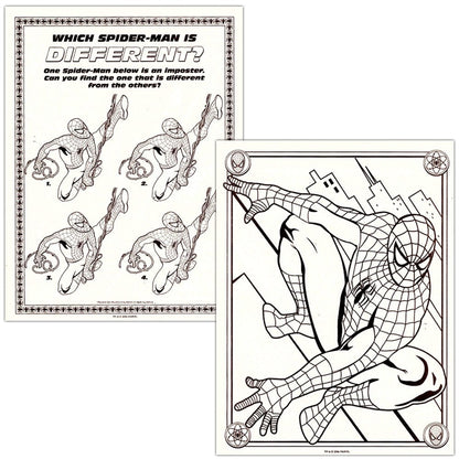 Marvel Spiderman Ultimate Coloring Book Set -- 3 Spiderman Activity Books with Spiderman Tattoos