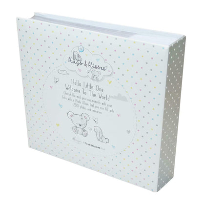 Baby First Photo Album 4x6'' 200 Photos memo White Unisex Birthday Christening