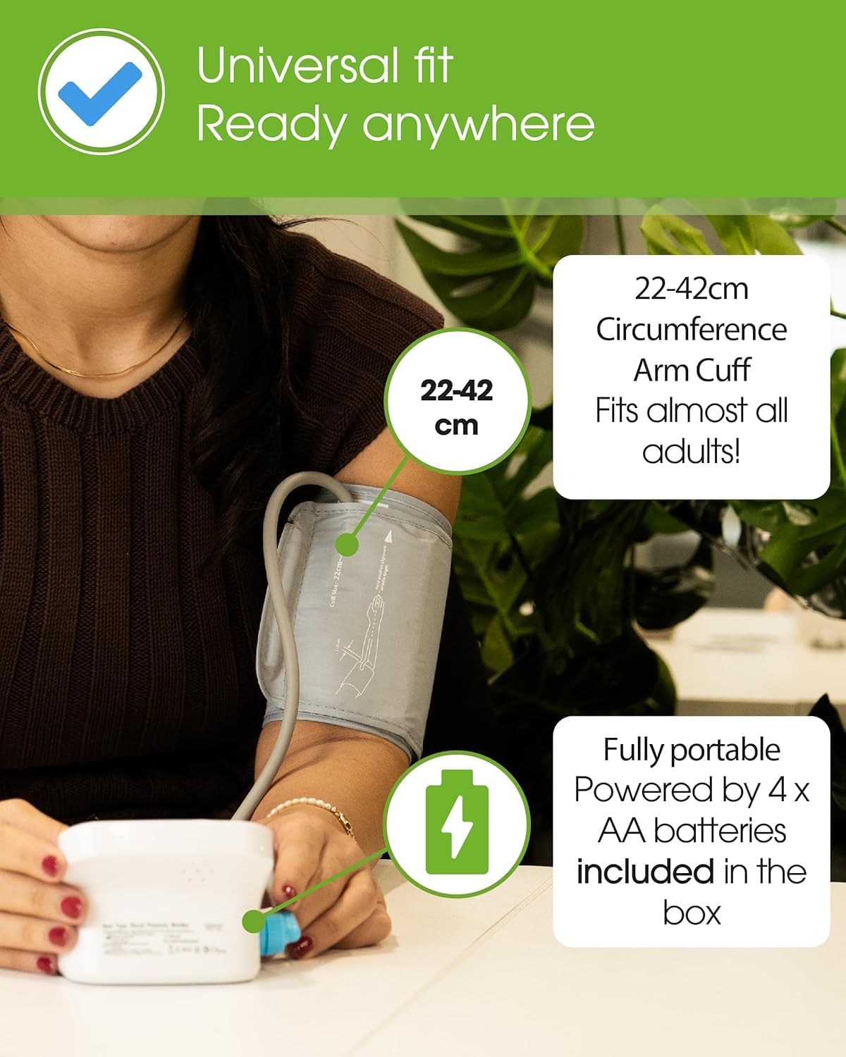 OxiPro BP1 Blood Pressure Monitors - CE Certified - MHRA Registered - UK Approved Blood Pressure Machine - BP Monitor for Home - Small to Large Cuff Blood Pressure Monitor - Certified Medical Device