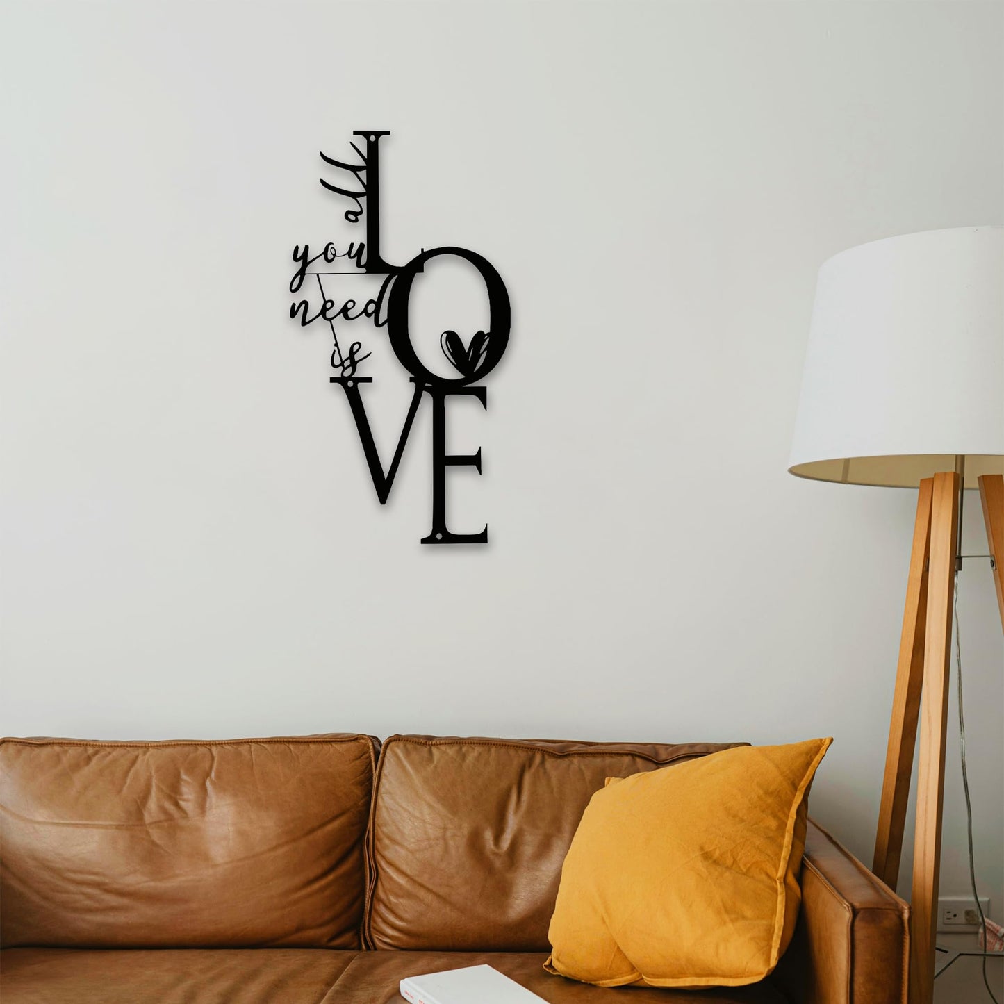 Love Wall Decor "All You Need Is Love" Sculpture, add romantic home decoration to living room, bedroom and kitchen