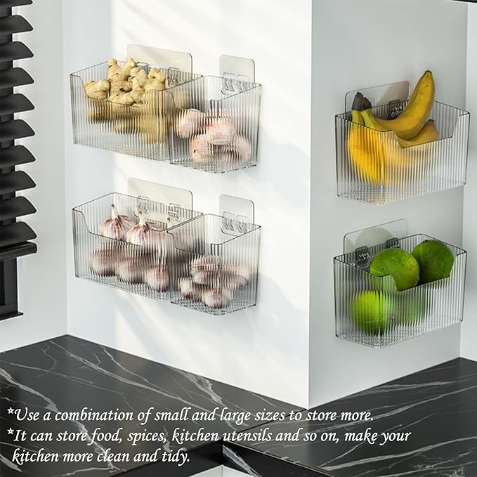 Set Of 2 Storage Organizer Bins Wall Mounted Shower Basket, Shower Caddy
