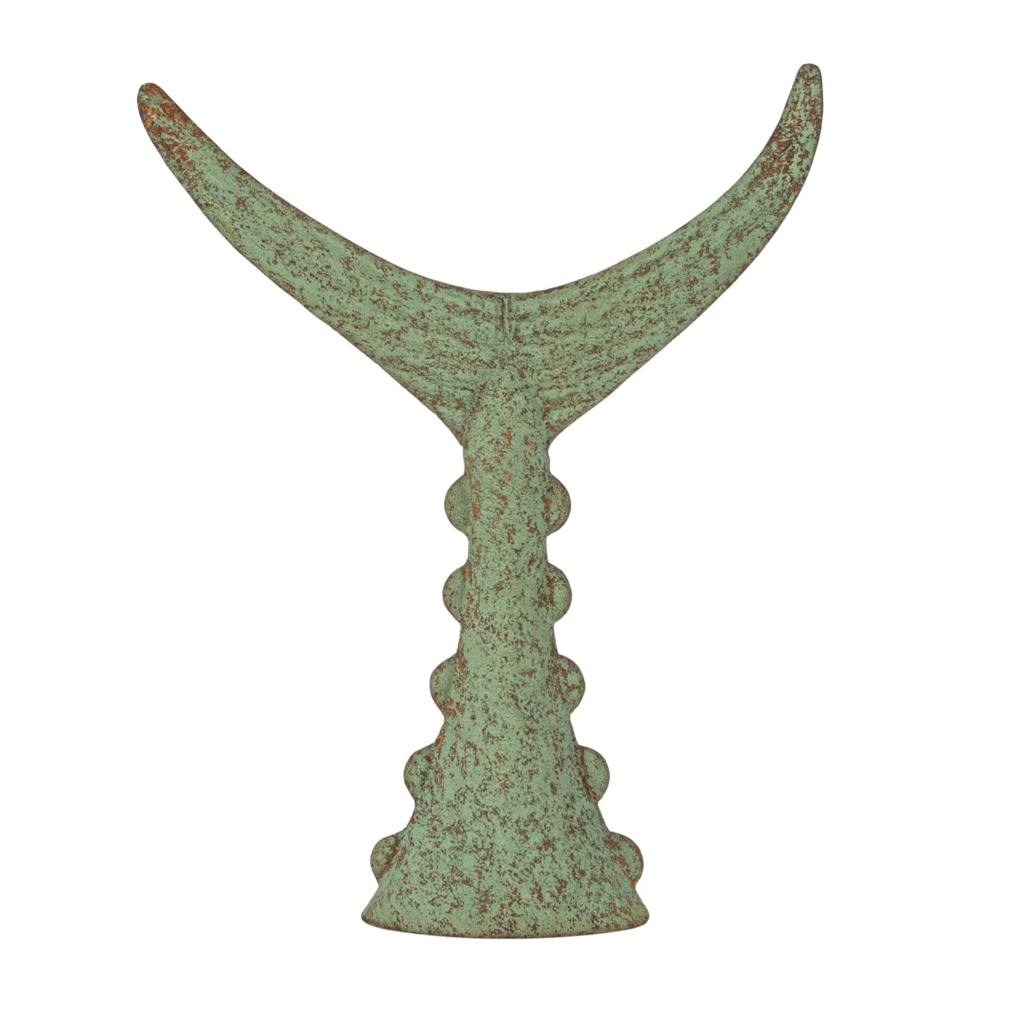 Creative Co-Op Distressed Metal Tuna Tail Accent Decor, Aqua