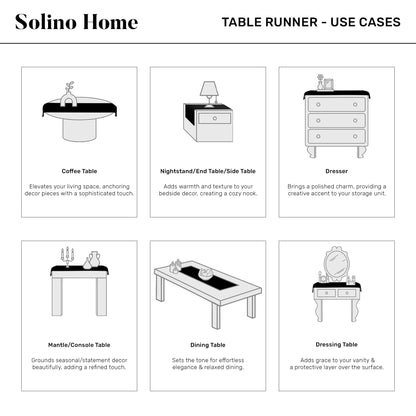 Solino Home Linen Red Table Runner 36 Inches - Classic Hemstitch, 100% Pure Linen Coffee Table Runner 14 x 36 Inch Ideal for Dresser Tables - Christmas, Holiday, Winter, New Year