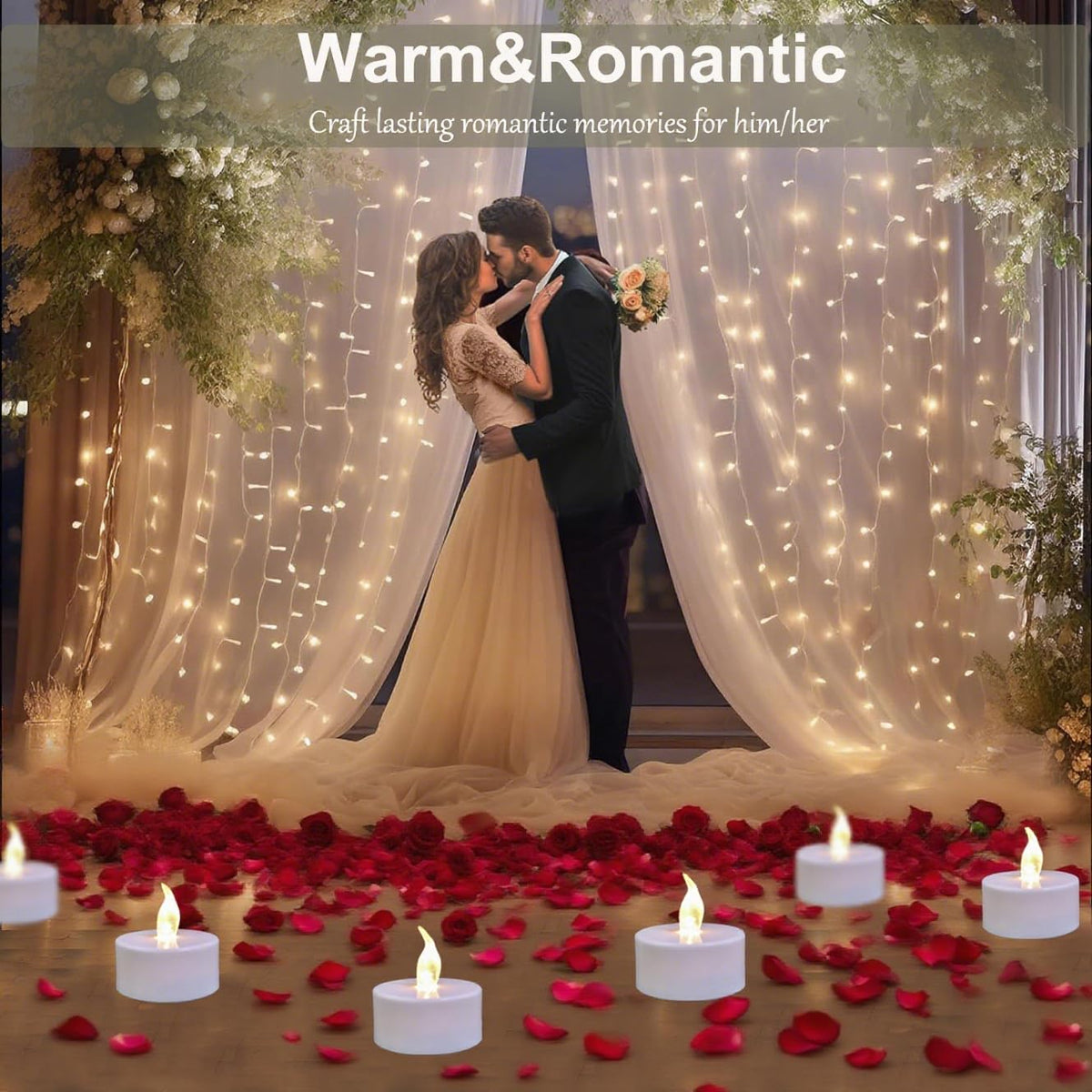 Jialine Remote flameless led Tea Light Candles with Timer,Realistic Flickering tealight Candles with Remote,Safe Decorative Lighting for Christmas,Wedding,Home Decor (Warm White 24 Pack)