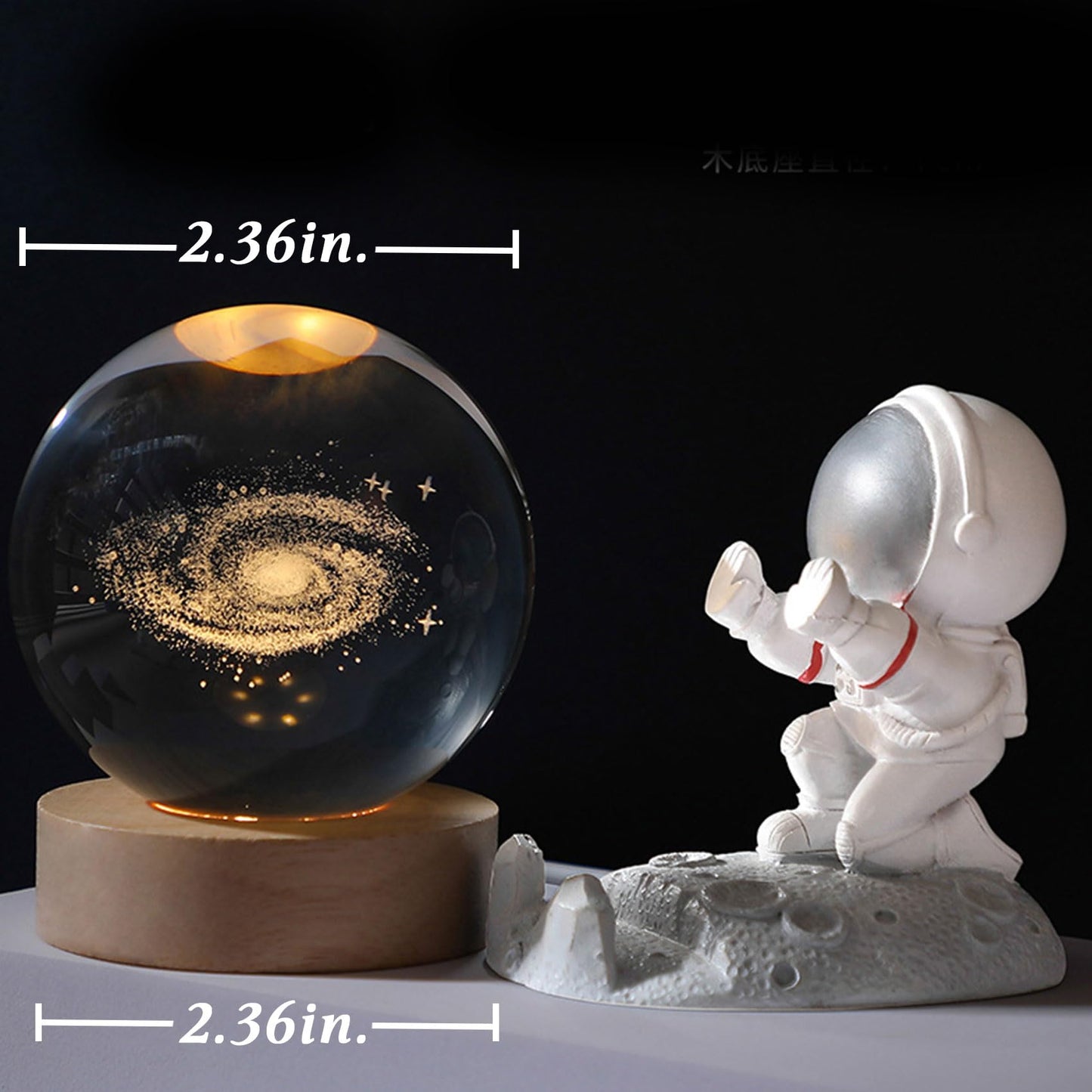 Movdyka 3D Crystal Galaxy Ball Space Decor Lamp Science Astronomy Gifts for Kids, Laser Engraved Galaxy Model Universe Night Light Gift Idea for Graduation Mothers Day Christmas