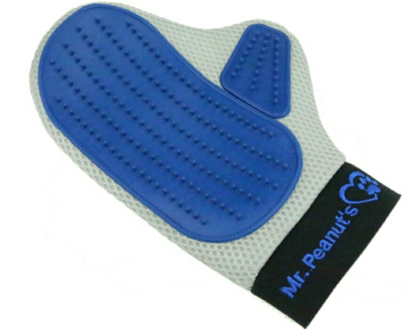 Mr. Peanut's Grooming Glove Brush and Deshedding Aid - Pet Hair Remover Mitt - for Long and Short Hair Grooming of Dogs, Horses, Bunnies and Some Agreeable Cats