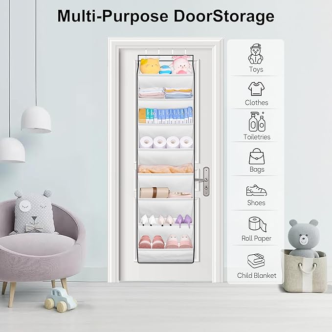 SLEEPING LAMB Over The Door Shoe Organizer