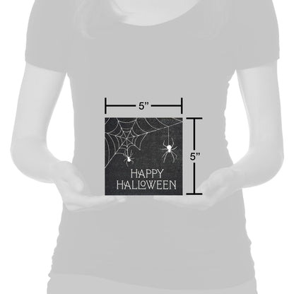 American Greetings 50-Count 5 in. x 5 in. Beverage Napkins, Spiderweb Halloween Party Supplies