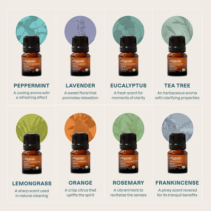 Cliganic Organic Aromatherapy Set (8 Pack)
