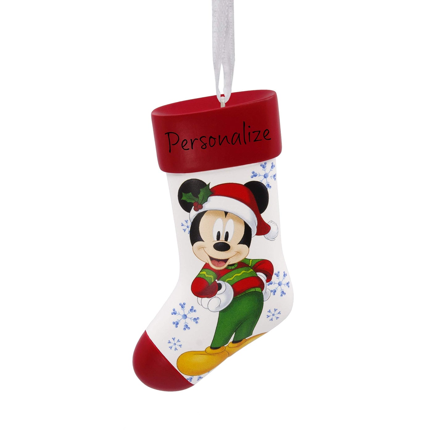 Hallmark Christmas Ornaments, Disney Mickey Mouse Stocking Personalized Ornament