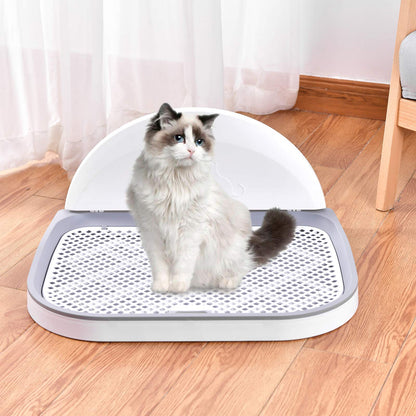GANCHUN Dog Potty Tray, Pet Indoor Dog Training Toilet 23 x 20 Dog Potty Training Pee Pad Holder for Small and Medium Dogs
