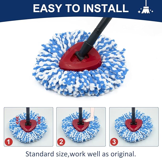 6 Pack Spin Mop Replace Head