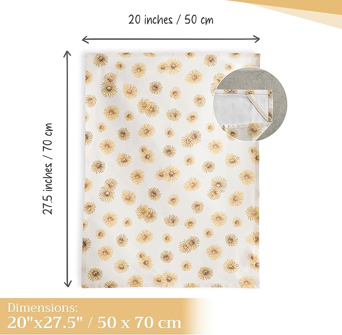 Maison d' Hermine Kitchen Towels Set of 3 100% Cotton 20" x 27.5" Reusable