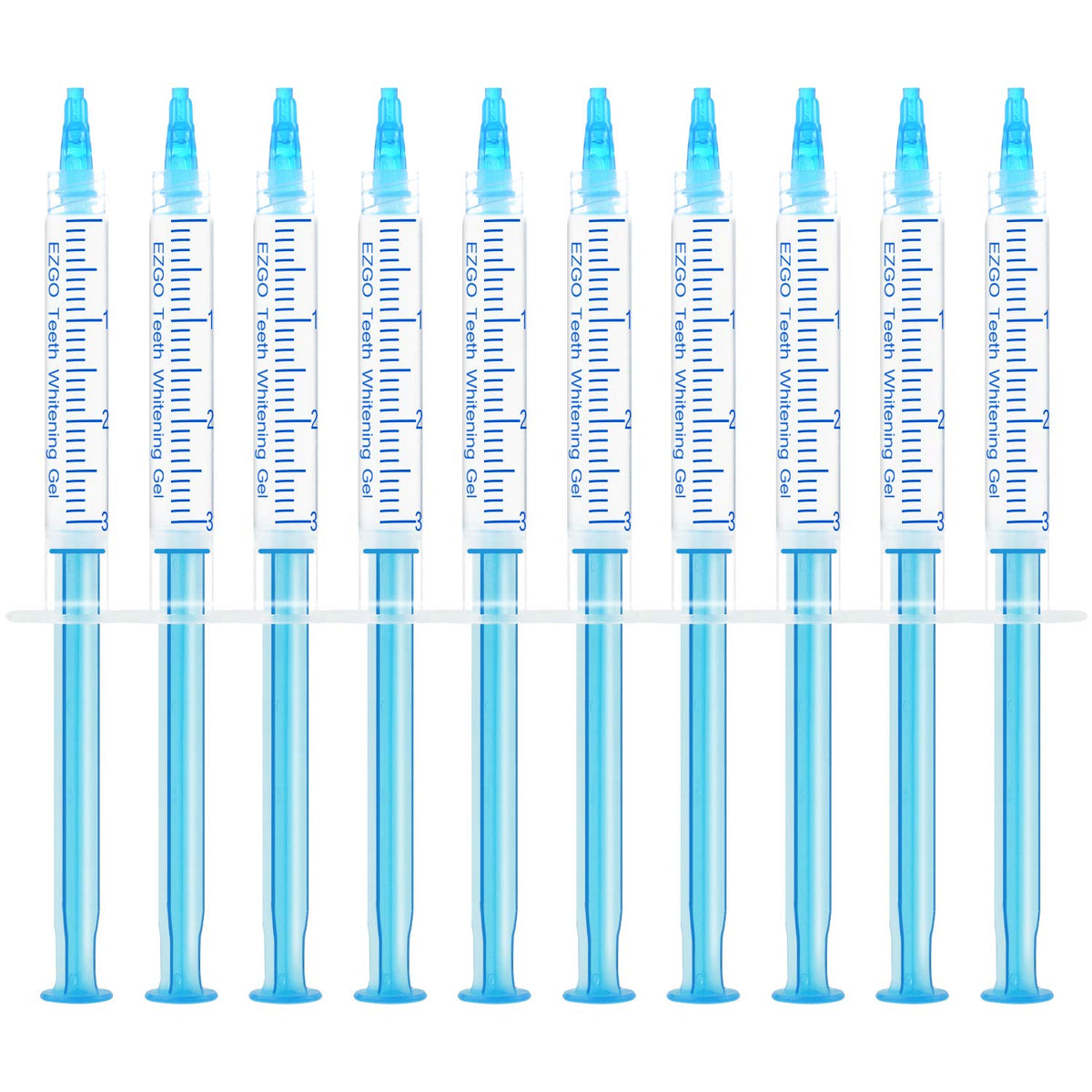 EZGO 10 Pack Teeth Whitening Gel Refills 22% Bleaching Gel, No Sensitive Teeth Whitener, Great for Sensitive Tooth Whitening, Carbamide Peroxide Teeth Whitening Gel, Mint Flavor (10X 3ML)