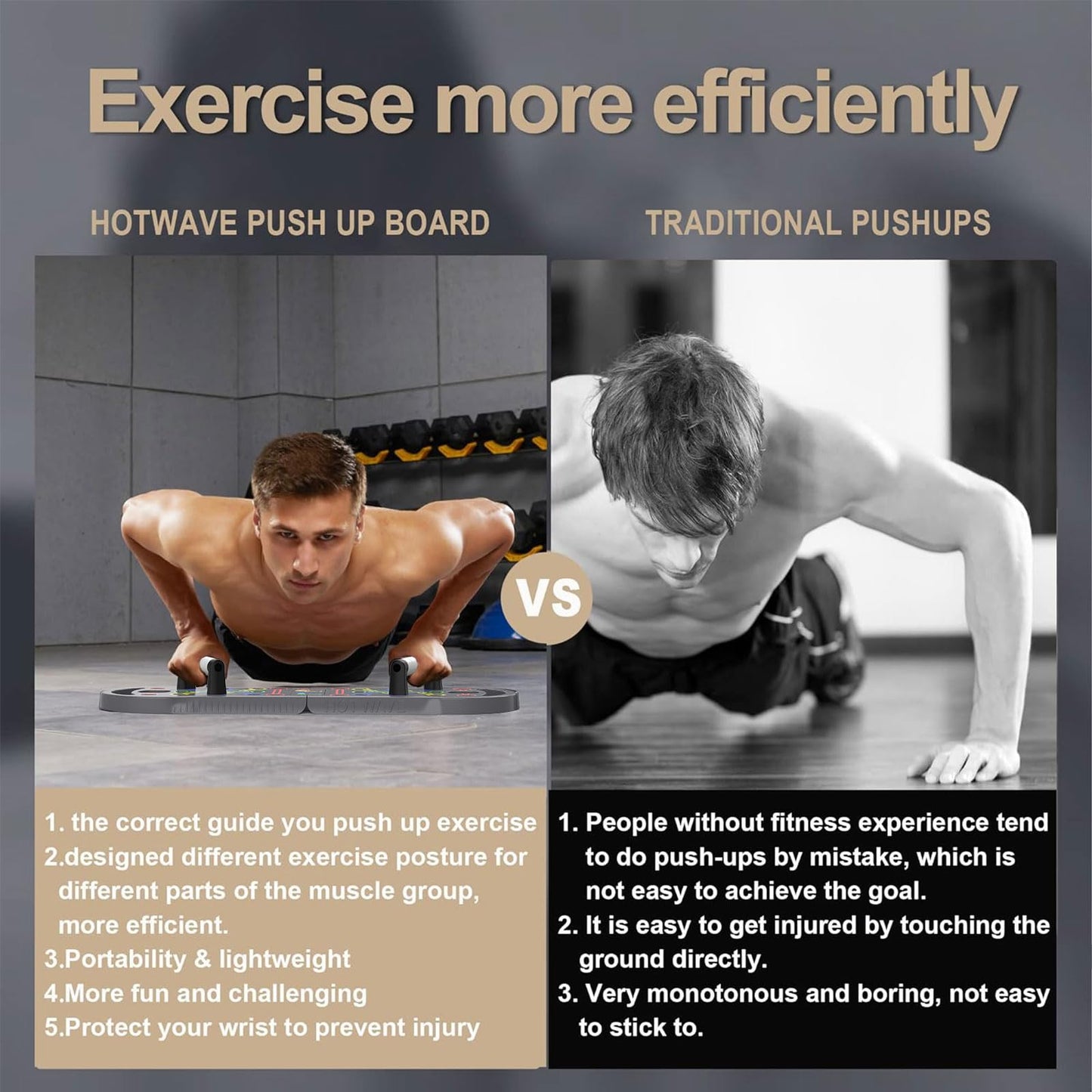 HOTWAVE Portable Exercise Equipment with 16 Gym Accessories.20 in 1 Push Up Board Fitness,Resistance Bands with Ab Roller Wheel,Full Body Workout at Home