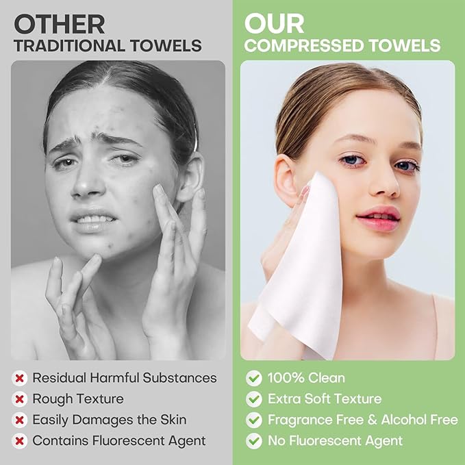 Compressed Towel Tablets 200 Count, Thicken Disposable Face Towel