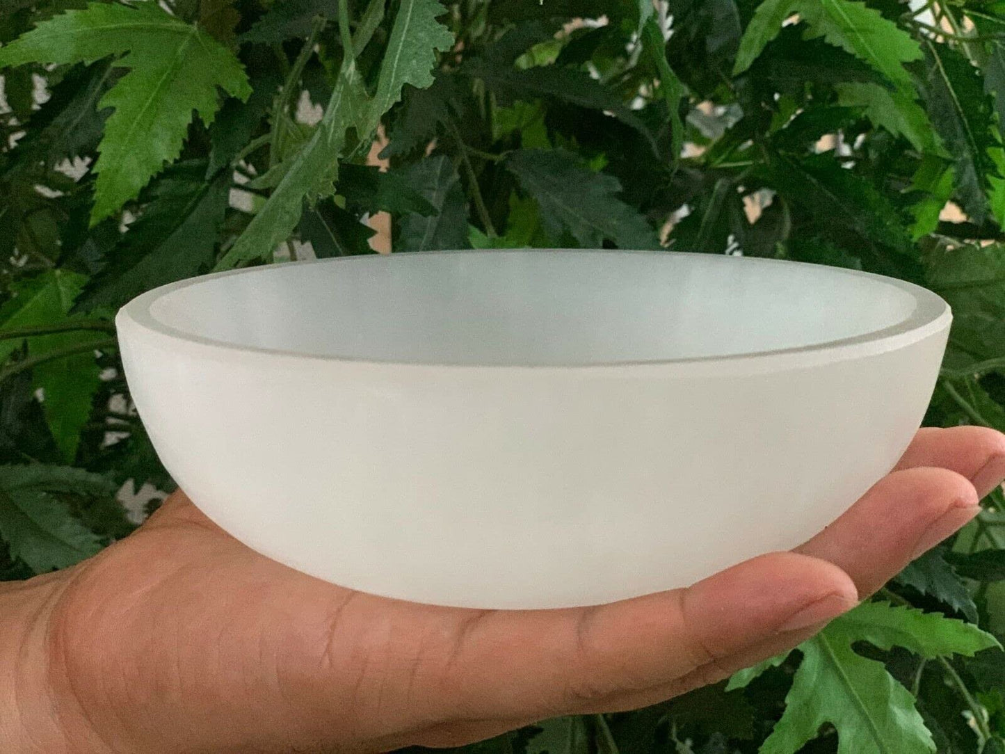 GAF TREASURES Extra Large Selenite Bowl, 6" Gemstone Carved Selenite Crystal Charging Bowl, Large Selenite Crystals Bowl For Smudging and Reiki