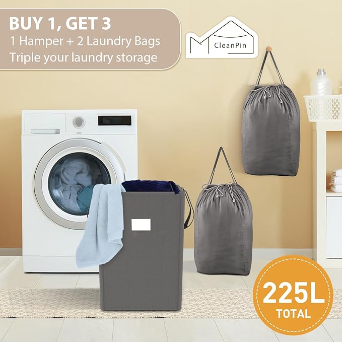 MCleanPin 210L Laundry Hamper Collapsible
