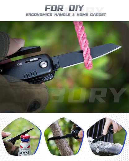 BIBURY Hammer Multitool, Fathers Day Gift from Daughter Son Wife, 12-in-1 Survival Gear Outdoor Multi Tool, Anniversary Birthday Gifts for Men, Cool Gadgets Survival EDC Multi-Tool