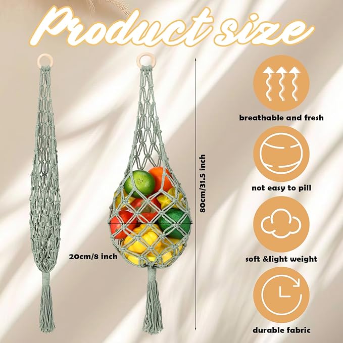 Sieral 3 Pack Hanging Fruit Baskets