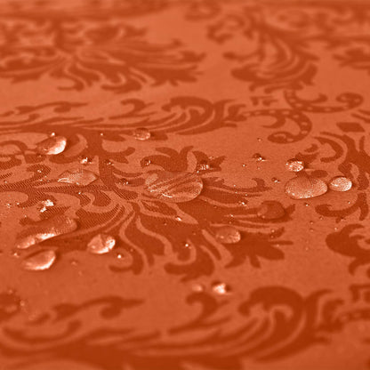 SASTYBALE Rust Jacquard Square Napkin, Damask Wrinkle Free Soft Polyester Napkins, Thanksgiving Fabric Cloth Napkins for Christmas, Wedding,Holiday, Party, Dinners, Set of 4 (Rust, 20X20 inch Napkin)