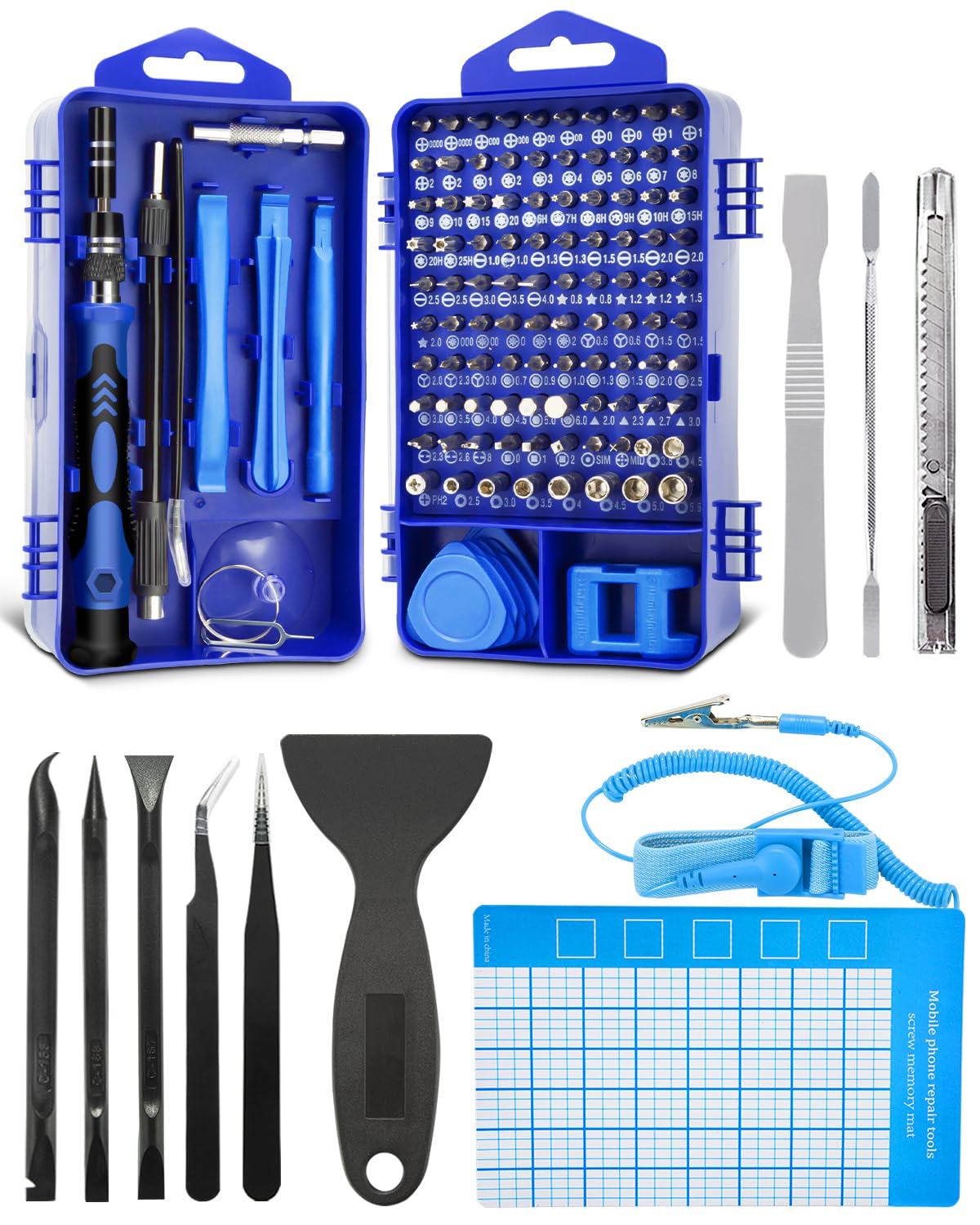 EVENTRONIC 132-in-1 Precision Screwdriver Set, Magnetic Metal, Professional, for Mobile Phone, Tablet, PC, Laptop, Watches, High Adaptability, Comprehensive Accessories