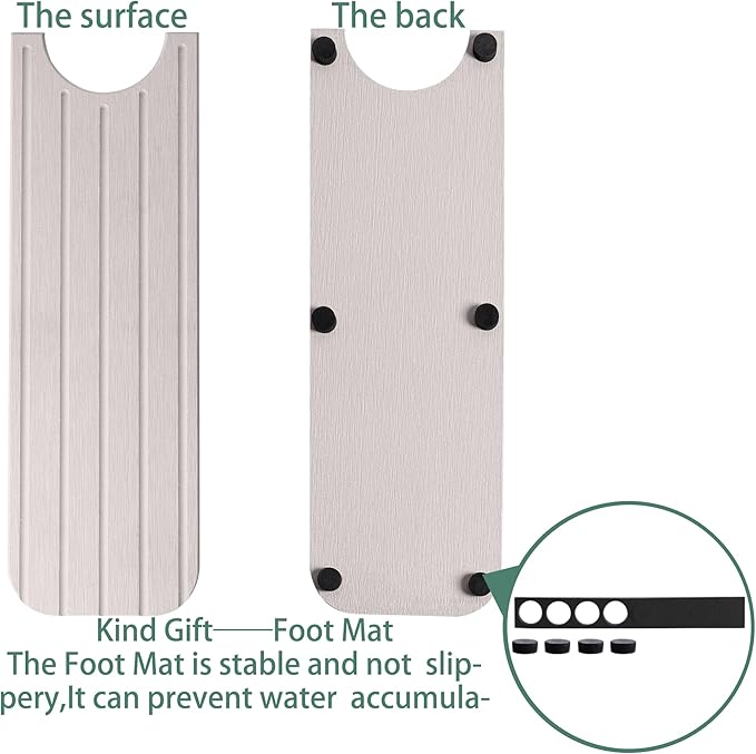 23.6inch x 4inch Kitchen Sink Faucet Mat, Water Absorbing Stone Faucet Splash