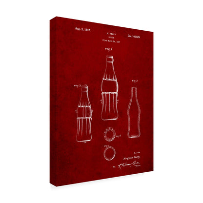 Trademark Fine Art D Patent Coke Bottle by Cole Borders, 18x24-Inch