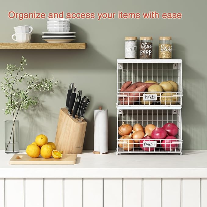 Wall Mount Bathroom Storage Basket, Fruit Produce and Vegetable Baskets