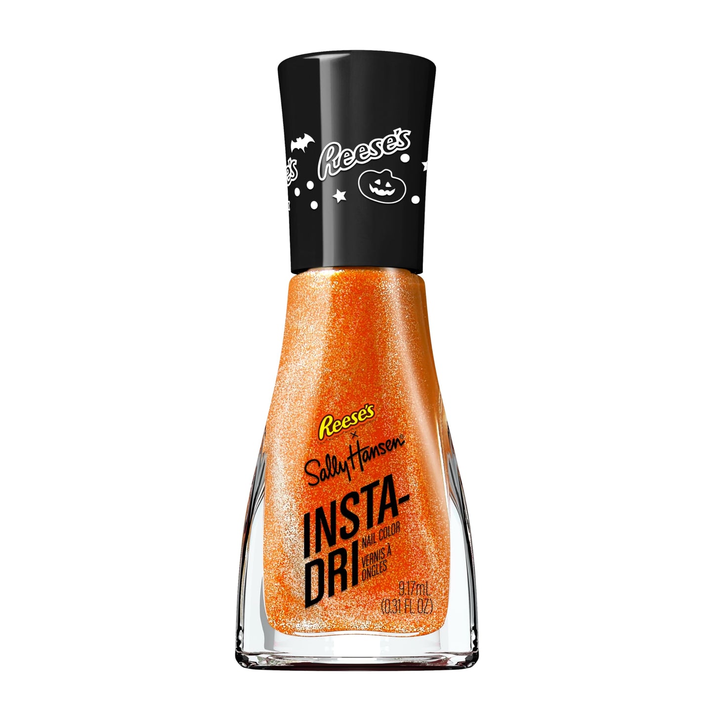Sally Hansen Insta-Dri x Reese's, Reese's Candy, Quick Dry, Long Lasting, Opaque, Shimmery Orange Nail Polish