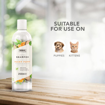 Wahl Mucky Puppy Shampoo, Dog Shampoo, Shampoo for Pets, Gentle Pet Friendly Formula, Sensitive Skin, Shampoo for Young Animals, Ready-to-Use, Remove Dirt.