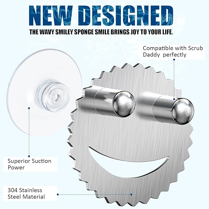 Stainless Steel Scrubber Smiley Face Dish Sponge Holder, Rv Apartment Kitchen